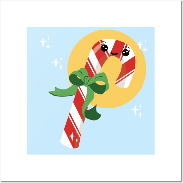 Cute Candy Cane Wall Art by Edofest